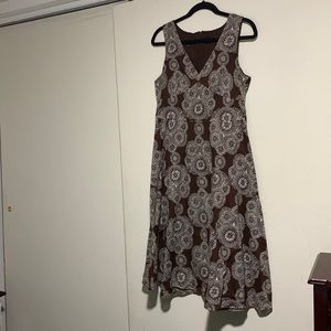 Jones New York Cotton Sundress, Size 8, Brown/White